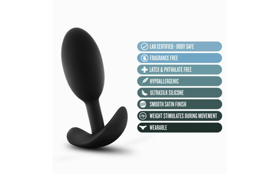 Anal Adventures | Platinum Silicone Vibra Slim Plug - Medium For anyone looking to explore new anal sensations alone or with a partner Anal Adventures provides many options to choose from. The Vibra Slim Plugs inner weight rolls with your movement to stimulate muscles and add sensation! The Ultrasilk Silicone, with it's silky smooth feel, warms with your body heat