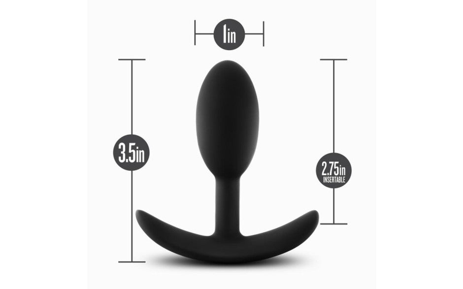 Anal Adventures | Platinum Silicone Vibra Slim Plug - Small For anyone looking to explore new anal sensations alone or with a partner Anal Adventures provides many options to choose from. The Vibra Plugs inner weight rolls with your movement to stimulate muscles and add sensation! The Ultrasilk Silicone, with its silky smooth feel, warms with your body heat. 