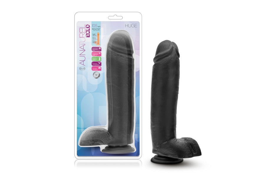 Au Naturel | Bold Huge Dildo Black - 10.5 Inch Duchess and Daisy Australia How BOLD are you feeling today? The Au Naturel Bold Huge lets you explore your desires, with its ultra-realistic Sensa Feel layers. Huge's soft, yet rigid and erect form is enhanced by FlexiShaft technology. 