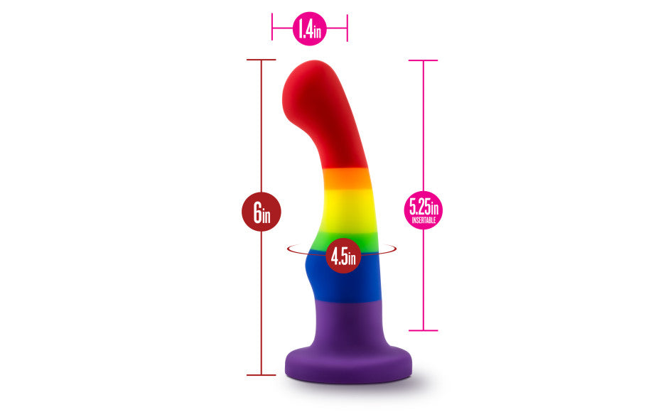 Avant Pride P1 Freedom Silicone Dildo Duchess and Daisy Australia  Modern, stylish, and beautiful - meet Pride by Avant. These unique artisanal toys are crafted with care and with your pleasure in mind. Our plugs anchor safely outside your body. Our penetrative toys are harness compatible and feature a deep, strong suction cup base. All Pride by Avant dildos are made of body safe, platinum cured silicone. 