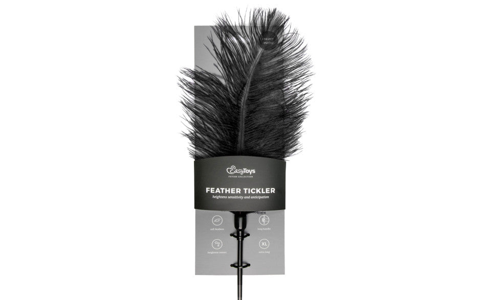 BUY Easytoys Fetish Collection | Feather Tickler - Black Bring some variety to your Boudoir Play with this Innocent Feather Tickler, Which may just be the Naughty Accessory your Foreplay needs.&nbsp;Intimate moments become intenser and more playful with a tickler. Whether you just like to tease your partner or if you are a lover of BDSM, 