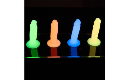 The best-selling miniature dildo from Addiction still comes in a fun size but now the newest addition is Glow in the Dark!&nbsp;Apart of our amazing and well-known Addiction line, these adorable peckers stand at 3.3 inches tall. Don’t let the size fool you, these small dildos feature an extreme suction base, super smooth silicone material and a realistic design just for your pleasure.