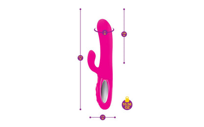 Viben | Hypnotic Thrusting Rabbit Vibe w Swinging Clit Stim Hot Pink