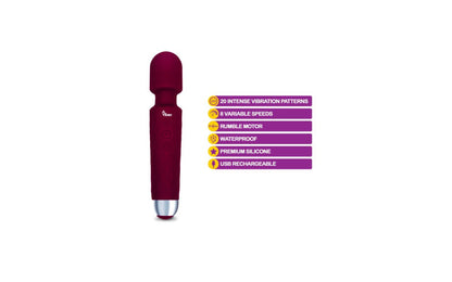 Viben | Tempest Rechargeable Wand Massager Ruby