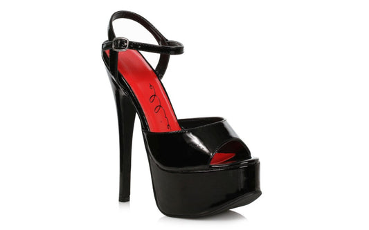 Ellie Shoes | Juliet Stiletto Sandal Black 6.5 Inch