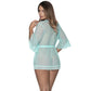Exposed | Robe with Lace Trim Turquoise