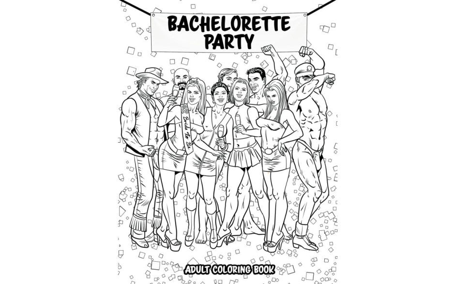 Wood Rocket | Bachelorette Party Colouring Book