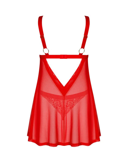Obsessive | Elianes Red Babydoll with Thong set.