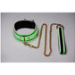 SHOP Master Series Kink in the Dark Glowing Collar & Lead - Fluoro Green/White/Gold Illuminate your BDSM, Lead your sub around and control their movements, with this glowing collar and leash set! Quality crafted sturdy white PU Leather finished with gold metal hardware for elegance and durability 