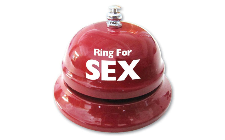 Novelty | Ring for Sex Table Bell Adult Humor Bell Chime for beer Australia Ring for sex. Communicate your needs through a ring of a bell.  A great small gift that is compact and made of metal for a prolonged life filled of pleasurable moments.  Features:  Flashy White on Red Table Bell "Ring For Sex" Dimensions: 2.5 inch high x 3 inch wide Additional Info  SKU	TB-01-E UPC	623849031112 Case Count	48 Brand	Novelty Product Type	Adult Toys Gender	Female, Male Weight	0.5kgs