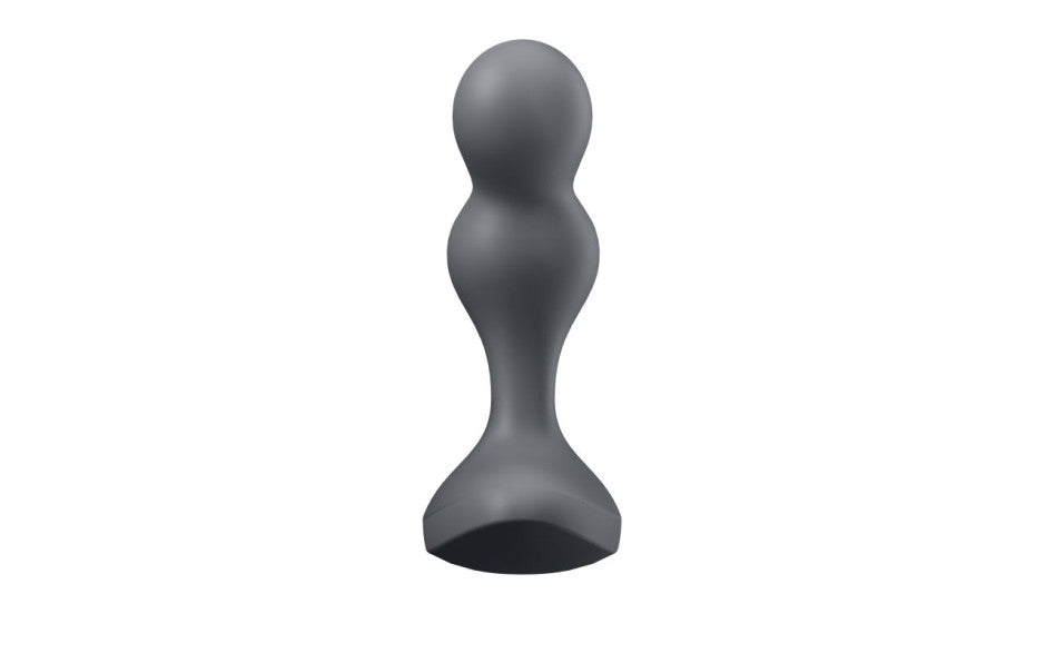 The Deep Diver is a Satisfyer app compatible vibrating anal plug with an innovative design that unites the elements of an anal bead with the shape of a plug.It has a large shaft due to 2 beads for a new sensation and a control button at the base. The powerful motor has 12 vibration programs with preset programs capable of being edited using the app. Silicone and ABS material Rechargeable Waterproof IPX7 1 year warranty 