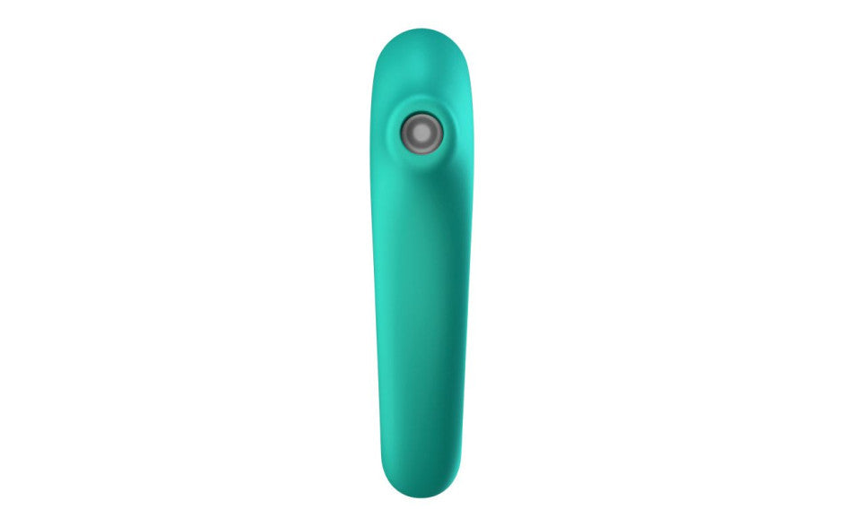 SHOP Satisfyer | Dual Kiss - Green Teal Duchess and Daisy Australia Bet you havent been kissed like this before! Great for beginners to try out multiple features in one. One end features Air-Pulse Plus Vibrations for clitoral stimulation, the opposite end has an insertable, curved shaft to target the G spot. 