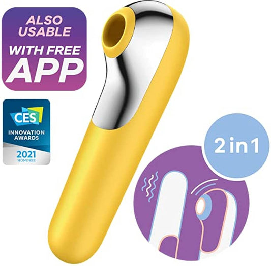 Satisfyer | Dual love Yellow Air Pulse Vibrator - App Enabled 4003047