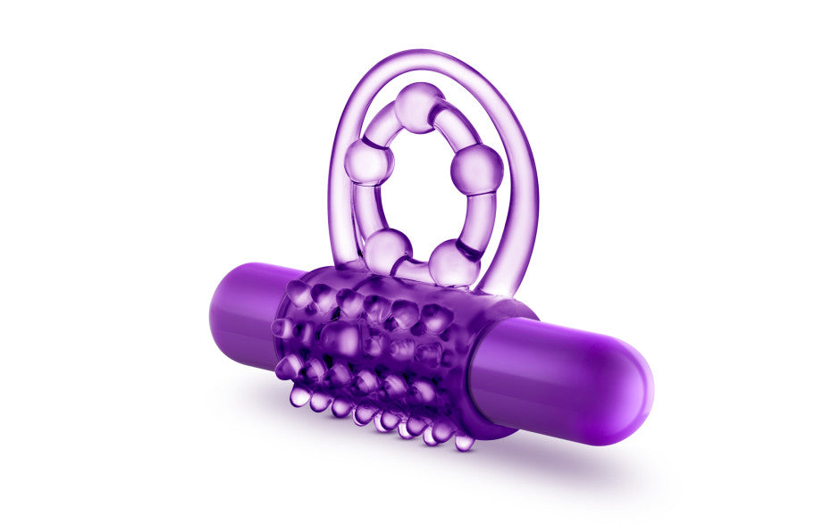 Play With Me | The Player Vibrating Double Strap Cock Ring - Purple