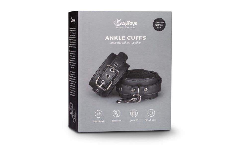 BUY Fetish Collection | Easy Toys Ankle Cuffs - Black These beautiful ankle cuffs make sure your sub cannot escape your control! Adjustable Anklecuffs Ankle Bracelet SM Adult Plush Bondage Fetish Handcuffs Cuff Restraint Set, EasyToys A TOY FOR EVERYONE; Adjustable Anklecuffs Ankle Bracelet SM Adult Plush Bondage. Duchess and Daisy Australia Afterpay Available
