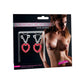 Ruby Hearts non Pierced Nipple Ring Jewellery Red Lingerie Accessories Australia  Accessorize with these seductive nipple ring tassels featuring round silver nipple clamps, silver link chain accents, and a sweet yet sultry set of Ruby Heart drop gems. (We also recommend Freeing the nipple on socials) #freethenipple Lapdance Lingerie