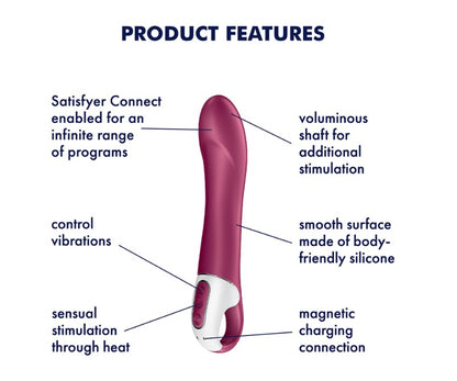 Satisfyer | Big Heat Warming G-Spot Vibrator Duchess and Daisy Australia 4001623 With its deep silicone shaft, the Big Heat is truly a thrill. 