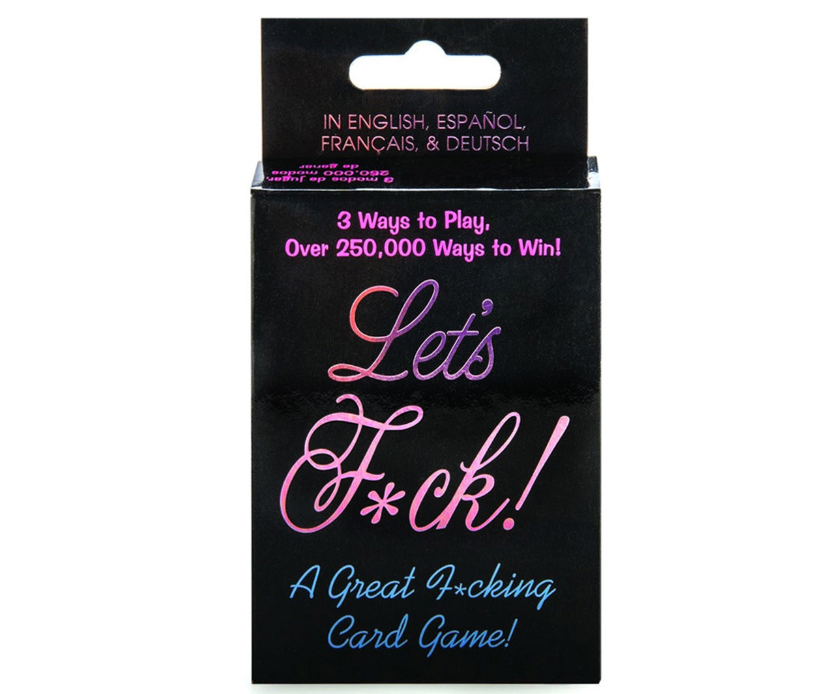 Enjoy hours of fun and playing with the Let's F*ck! - the quick and easy game that ensures you get laid, every time! With 3 different ways to play and over 250,000 ways to win, it' the perfect foreplay for couples. What are you waiting for? Kheper Games Lets F*ck Adult Card Game Couples Play Kheper Games Adult Sex Games