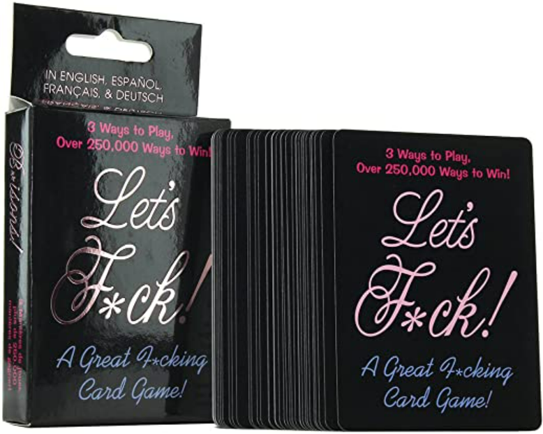 Enjoy hours of fun and playing with the Let's F*ck! - the quick and easy game that ensures you get laid, every time! With 3 different ways to play and over 250,000 ways to win, it' the perfect foreplay for couples. What are you waiting for? Kheper Games Lets F*ck Adult Card Game Couples Play Kheper Games Adult Sex Games