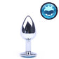 Duchess | Silver Metal Anal Plug with Topaz Crystal - Small