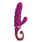 Rasberry Dream Gvibe/Gcandy Vibrator This Dreamy vibrator knows how to handle the most sensitive areas of the female body and can effectively stimulate the G point, caress the clitoris and massage the entrance to the vagina all at the same time! With a stunning Gold and Rasberry design featuring a loop at the end for fingers grip making it very easy to hold and position as you like. Magnetic USB Charger and 4+ Hours Battery life, 100% Waterproof.
