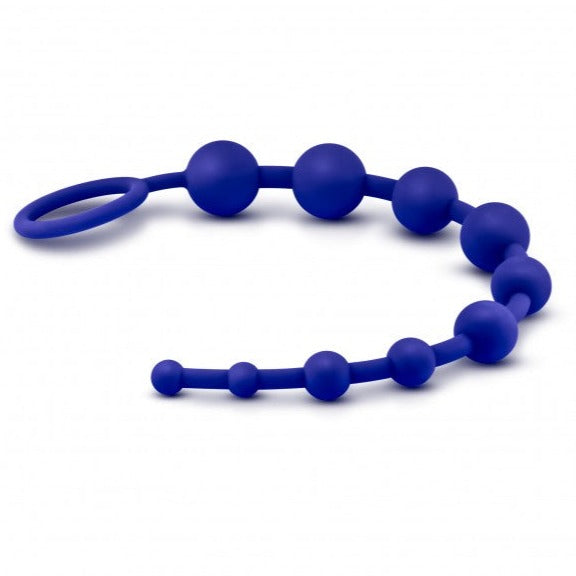 Blush Novelties Luxe Silicone 10 Anal Beads Chain Indigo Duchess & Daisy The Luxe Silicone 10 beads let you safely explore anal play. Our Silicone 10 Beads come in three lush colours: pink, purple and indigo. Perfect for the beginning of anal exploration, these would make an excellent gift to ..