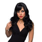 Our Range of Fully adjustable wigs are Made of human-like, high-quality, synthetic materials and can be washed, brushed then styled.  This little number has below the shoulder wavy curls in an sultry black with a fresh cut fringe. Now i know you have always wanted to try a stylish black bob or some long boho waves so you sultry little minx go for it!.