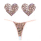 Neva Nude | Bubbly Feels Nude Sequin G-String & Heart Pastie Set