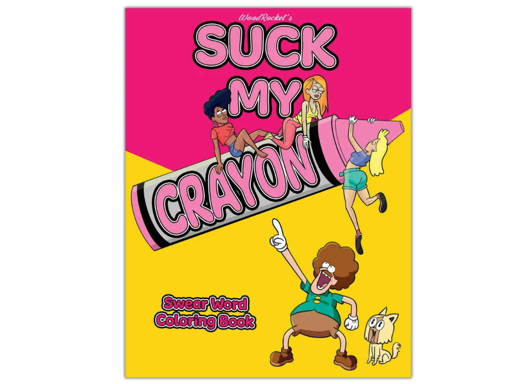 A coloring book filled with the dirtiest F**king Swear Words and hilarious cartoons! If you are looking for an Adult coloring book as a gift or for yourself, Suck My Crayon is the Adult coloring book for you. It's filthy! It's entertaining! It's by Wood Rocket.