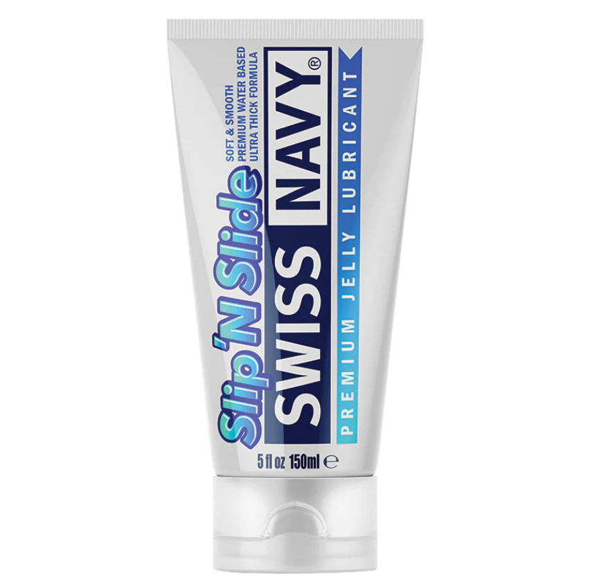Swiss Navy is known for creating the best lubricants on the market and were adding something entirely new to our brand a Premium Jelly Lubricant.  This ultra thick, non greasy formula uniquely stays exactly where you place it, for added comfort and extra convenience. Swiss Navy's Premium Jelly Lubricant provides an intimate cushion to your lovemaking.
