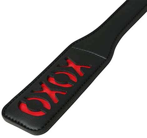 When your partner has been naughty, what better way to punish them than with a Paddle?! This Beautiful Paddle has a Red XOXO Inscription that will be left on your partner's skin after a good spanking session. Details - Its practical and effective shape makes it comfortable to hold and easy to use. - Eco Leather Paddle for all levels of spanking play. - With practice, each spank leaves the word ‘ XOXO ‘ on your sub’s butt.