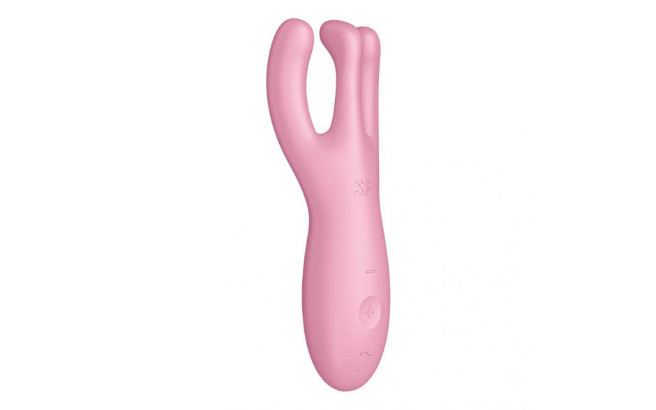 Satisfyer Threesome 4 Lay On Vibrator Blue or Pink - App Enabled