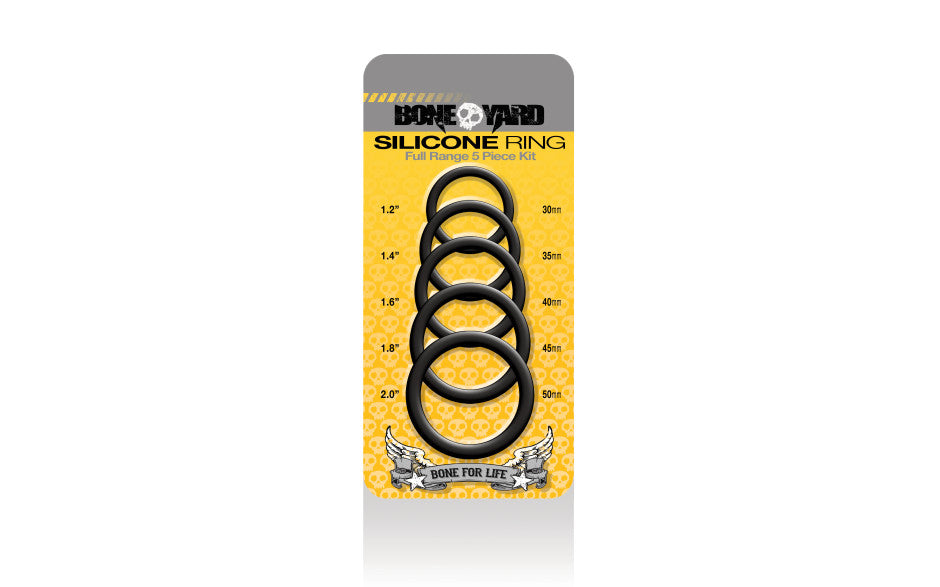 Boneyard | Silicone Ring 5 Pc Kit Black BY0100