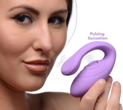 Inmi Flexible Vibrator has a great shape and design to suit your body. Slide it inside for the G-Spot pleasure and feel the pulsing modes on the vibe for clit teasing.  2 Speeds & 5 Patterns Treat your clit to 2 speeds and 5 patterns of intense pulsing, and gift your g-spot with 2 speeds and 5 patterns of powerful vibrations. Flip through each function with the buttons on the toy itself, or with the included wireless controller! 
