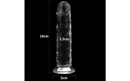 Love Toy | Clear Dildo 7in - Fully Flexible