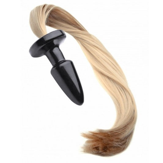 Tailz Blondie Pony Anal Tail Plug - Duchess and Daisy Australia This long, sexy pony tail is blonde, smooth, and silky, for movement and fullness with every swing of the hips. The Anal plug is slick and tapered for easy insertion, with a classic shape designed to stay in place. 