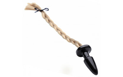 Tailz Blondie Pony Anal Tail Plug - Duchess and Daisy Australia This long, sexy pony tail is blonde, smooth, and silky, for movement and fullness with every swing of the hips. The Anal plug is slick and tapered for easy insertion, with a classic shape designed to stay in place. 