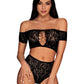 A lot of hot impressions await you tonight! Oh yes! Inessita, which is made of a temptingly translucent fabric and decorated with a delightful pattern and wonderful cutouts, will make both of you crave more ... Do you already know what this beautiful set will do once it’s on you?  Check out what this set has to offer:  Sexy black top and panties made of see-through fabric An off-the-shoulder neckline – subtly emphasized neckline and shoulders Delicate pattern  Obsessive Plus Size Lingerie Australia 