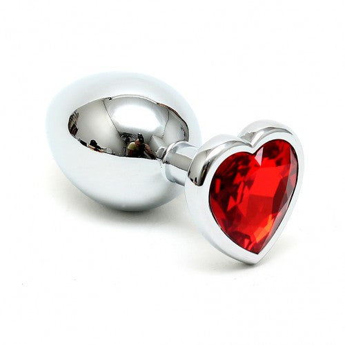 Lovers Silver and Ruby Red Anal Plug - Medium