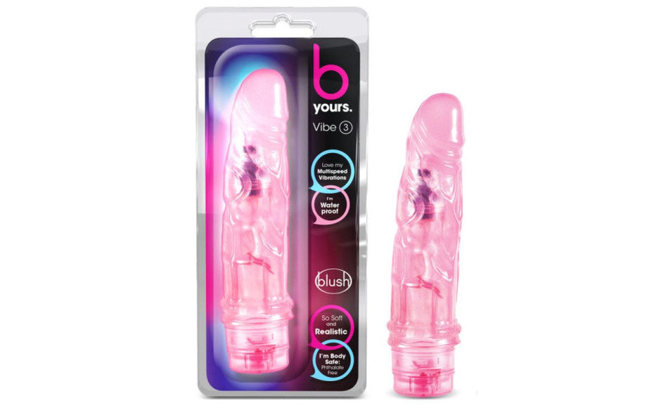 SHOP B Yours | Vibe No 3 - Pink $39.95AUD Vibrator Duchess and Daisy Australia Blush Novelties B Yours Vibe 3 is a 7.25 inch realistic vibrator with veins and twist dial base for multi-speed vibration Created for the beginner and for the cost conscious,