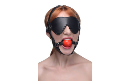 Strict  Blindfold Harness w Ball Gag – Duchess & Daisy