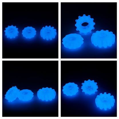Love Toy | Lumino Play Penis Rings 3 Pc - Glow Blue