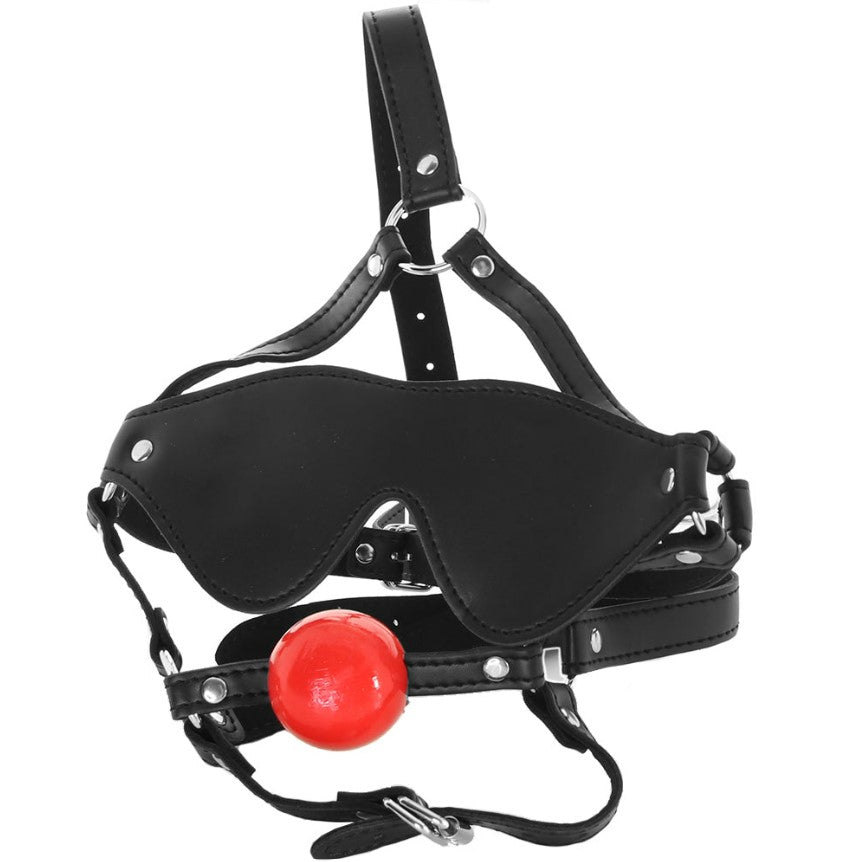 Strict | Blindfold Harness w Ball Gag