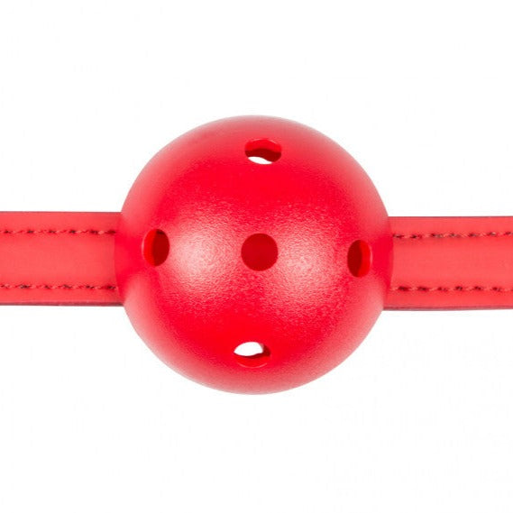 Buy Fetish Collection | Ball Gag With PVC Ball Red Duchess and Daisy Australia Classic Fetish, Be the one in control and enjoy the feeling of power by silencing your partner with a ball gag! With a sturdy PVC ball that has air holes for prolonged bondage and flexible corners 