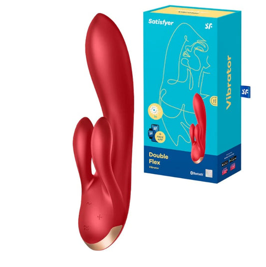 Satisfyer | Double Flex Rabbit App Enabled - Red