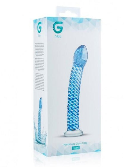 This beautiful hand made glass dildo is indispensable in the nightstand of lovers of unique sex toys. The dildo is transparent and has blue details on the shaft and glans for an elegant look whilst being firm, smooth and very suitable for Temperature Play. The red ribs provide extra stimulation when you move the dildo up and down.
