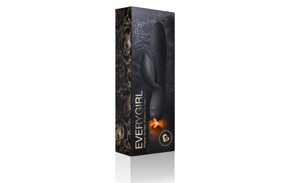 Rocksoff Rabbit Vibrator LED 'Everygirl' - Burgundy, Black or Teal