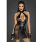 Noir Power Wetlook Tulle Dress with Inserts & Corset Binding Duchess and Daisy. $129.95AUD Fabulous short Tulle Dress with a gorgeous Flocked Embroidery and Power Wetlook inserts. It also features a corset binding that perfectly accentuates your fantastic figure.