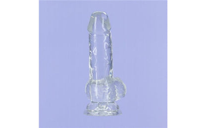 Addiction | Crystal Dildo with Balls and Bullet Vibe - 6in Clear-dildo-Addiction-Duchess & Daisy 7398540017845 861-20 Duchess & Daisy addiction, clear dildo, dildo, The Crystal Addiction 6 inch dong is the latest addition to the best selling ADDICTION collection by BMS. The Crystal Addiction dildo includes a strong and sturdy suction cup base, and is made of TPE This incredibly affordable pleasure product is also harness compatible. The Crystal Addiction 6 inch Dong offers a realistic shape paired with a un