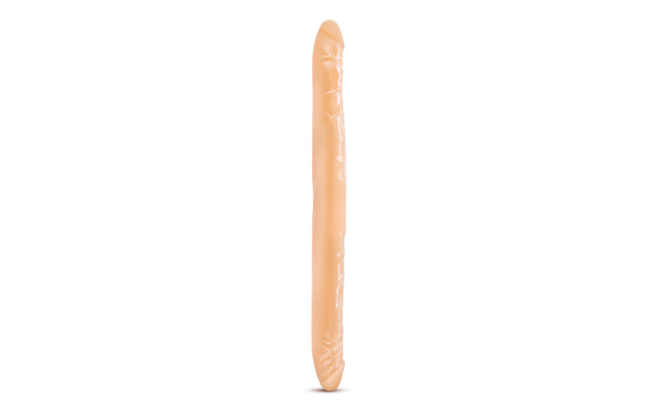 B Yours | Double Dildo Beige - 16Inch Duchess and Daisy Australia Double your pleasure with our 16 inch Double Dildo. Perfect for lesbian couples that both enjoy penetration, this double dildo allows you to be pleased at the same time. With 16 inches total length to share, that leaves 8 inches for each of you. This Double Dildo is realistic with a pronounced head on each end to increase pleasure. Our double dildo is also flexible enough to be used for double penetration. 